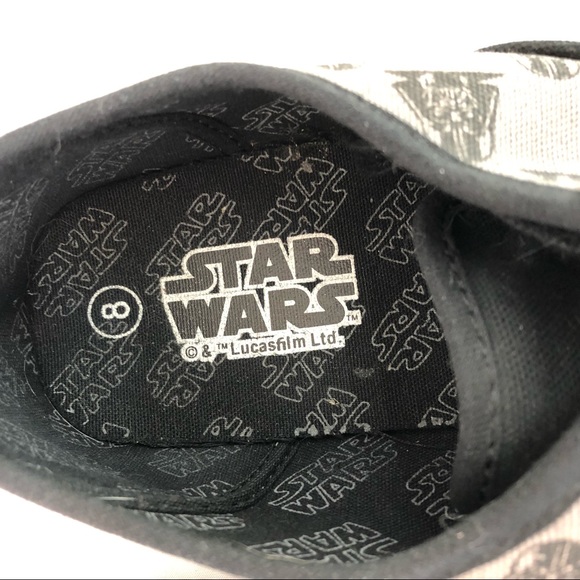 Disney Star Wars Darth Vader Shoe Men Sz 8 Black Skate Board Skater 8101 BKCC - Picture 6 of 13
